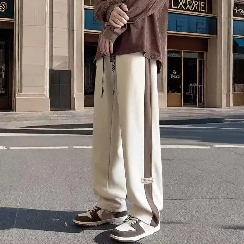 Pantalon hygiénique, pantalon de sport à blocs de couleur, saison adolescente paresseuse, pantalon g