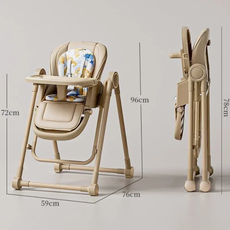 Chaise de salle à manger multifonctionnelle pour bébé, avec hauteur de siège réglable, balançoire à 