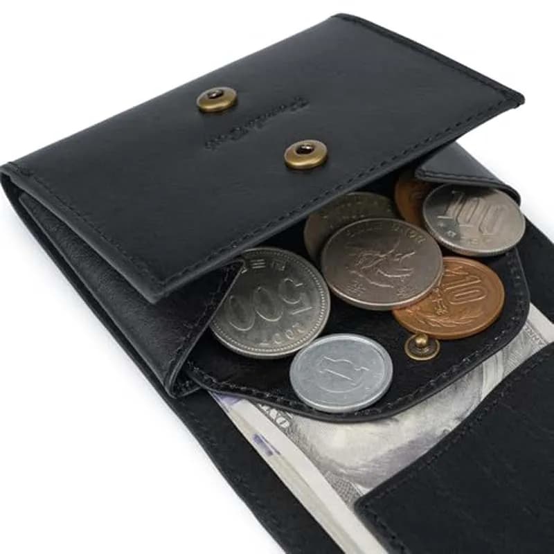 Petit portefeuille Portable pour hommes en cuir de Grain fin, Mini portefeuille Vintage en cuir véri