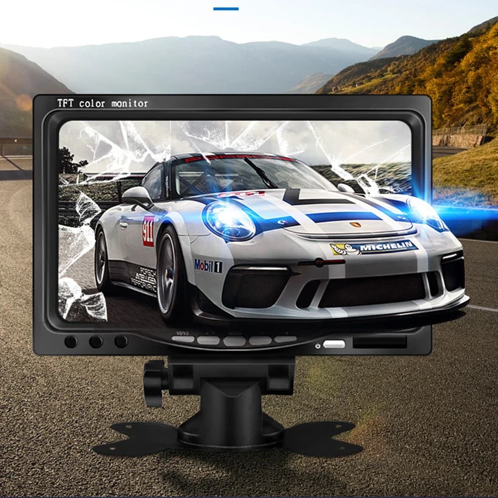 Moniteur de sécurité universel pour voiture, écran HD de 7 pouces, aide au stationnement, caméra de 