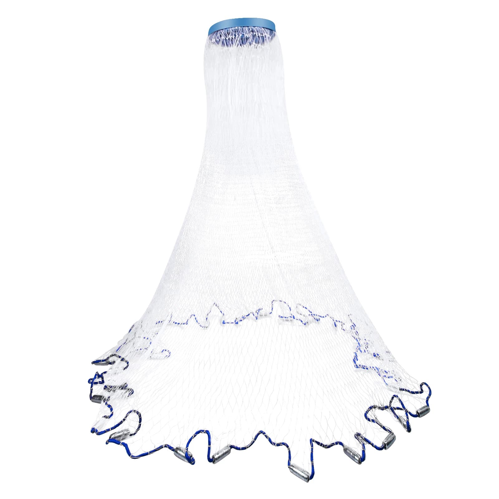 Filet à appâts à rayon pour la pêche, petite maille, lancer, eau salée, plombs en aluminium, Premium