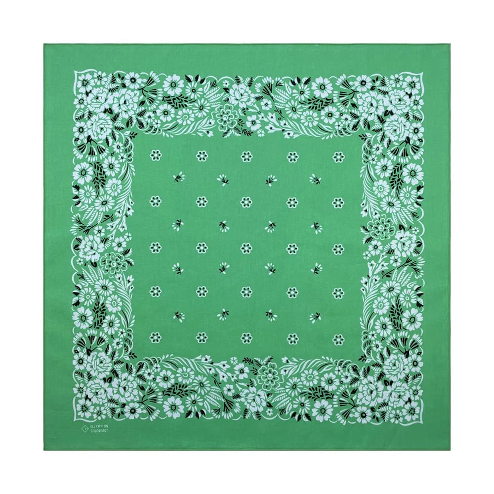 Écharpe Bandana carrée en coton vert, nouveau Design de haute qualité, écharpe Hip Hop imprimée, ban
