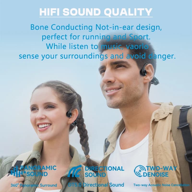 IPX8 étanche Conduction osseuse casque sans fil Bluetooth 5.4 + 32GB RAM lecteur MP3 HIFI musique sp