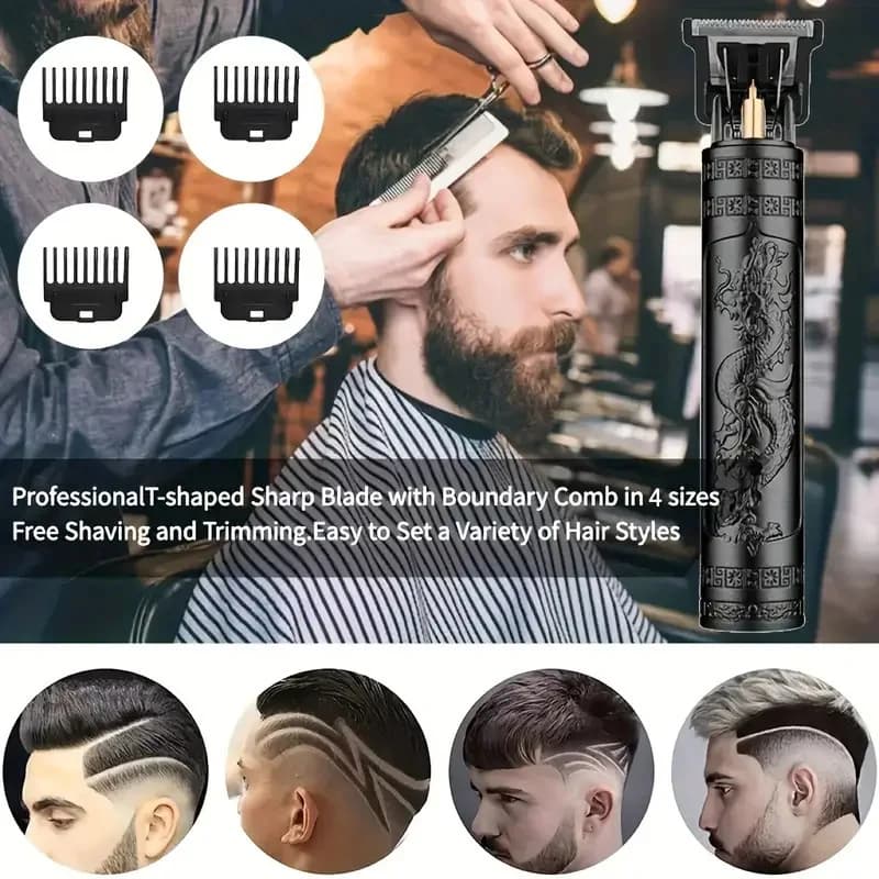 Machine de coupe de cheveux professionnelle tondeuse à cheveux électrique sans fil rasoir à barbe ho