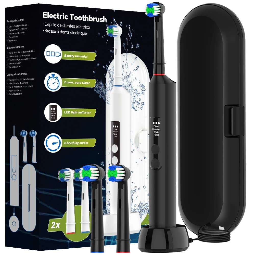 Brosse à dents électrique à chargement sans fil intelligent, 4 Modes de brosses à dents électriques 