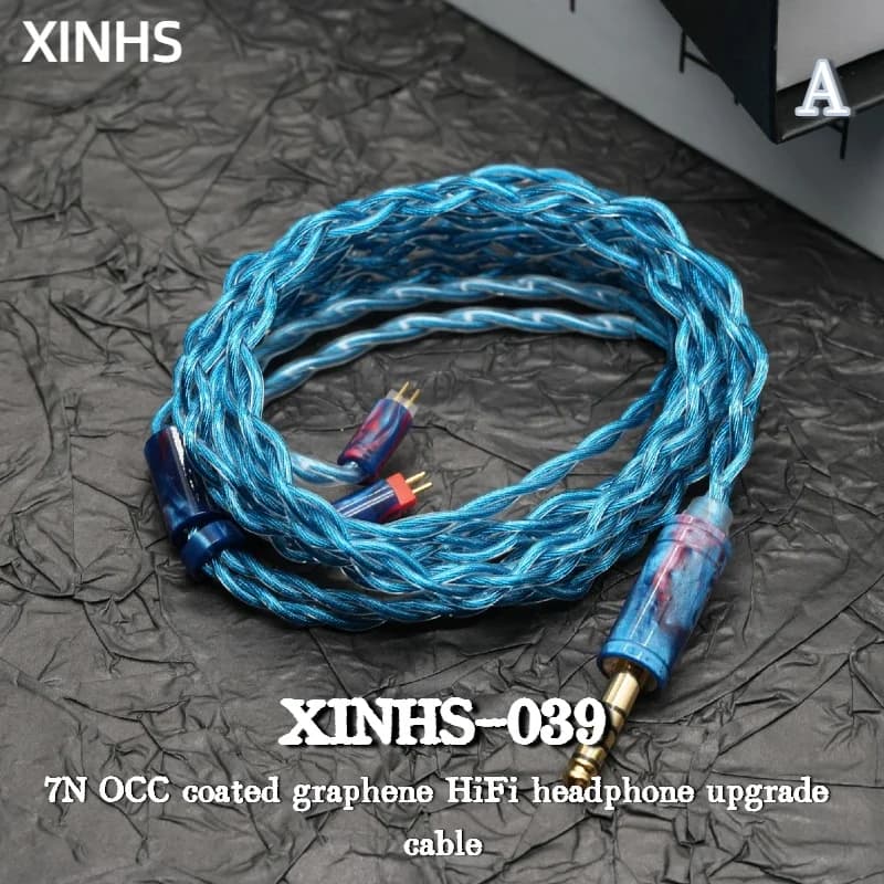 XINHS 4Core 7NOCC hybride graphène Litz Structure écouteur câble de mise à niveau IE900 2PIN MMCX QD