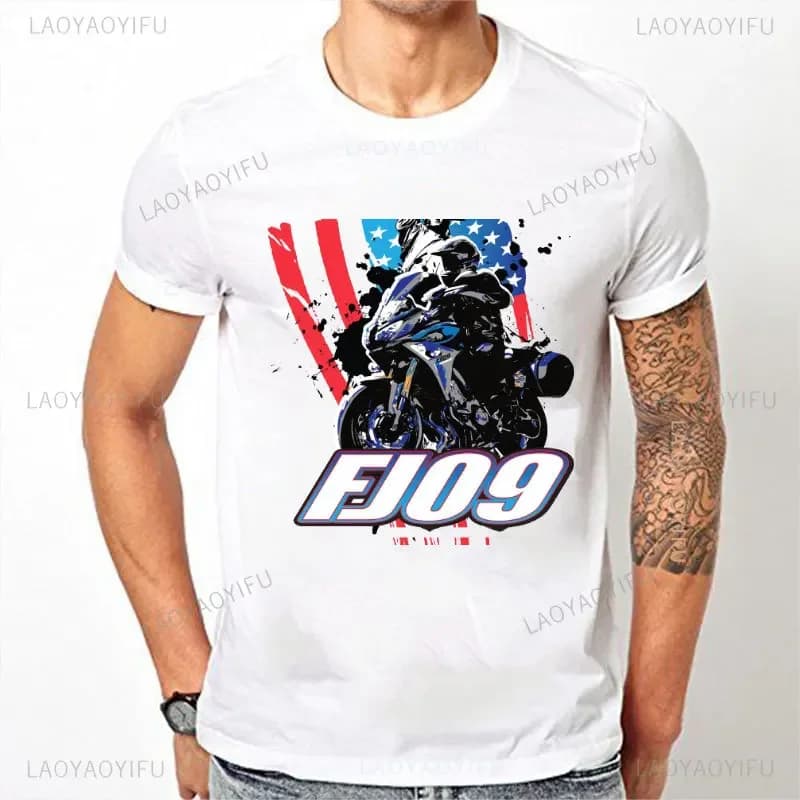 T-Shirt imprimé à col rond pour moto, en coton, à manches courtes, pour R1200GS, R1250 GS Adventure,