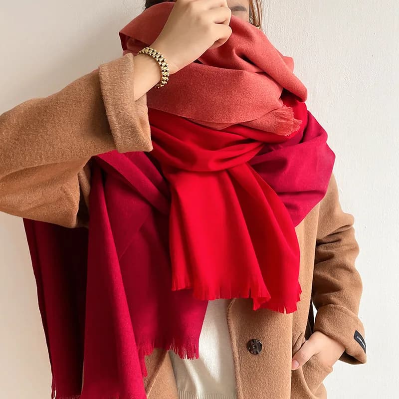 17 couleurs hiver chaud solide cachemire écharpe pour femmes grand 70*200 cm Pashmina châle envelopp