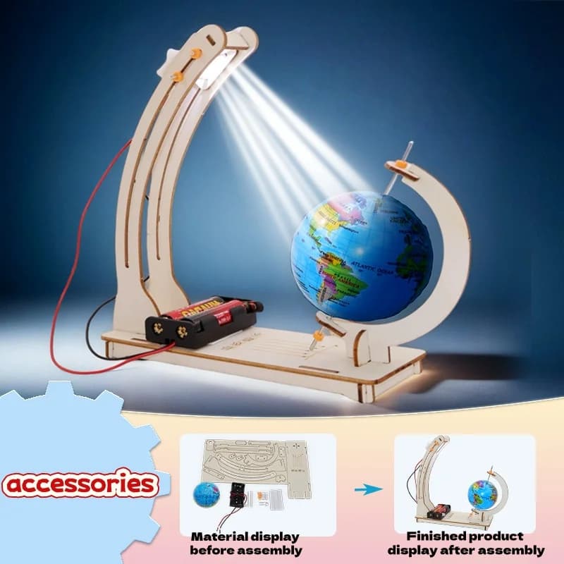 Bricolage modèle de terre jour nuit Cycle Science Kit tige éducatif Globe jouet pour enfants salle d