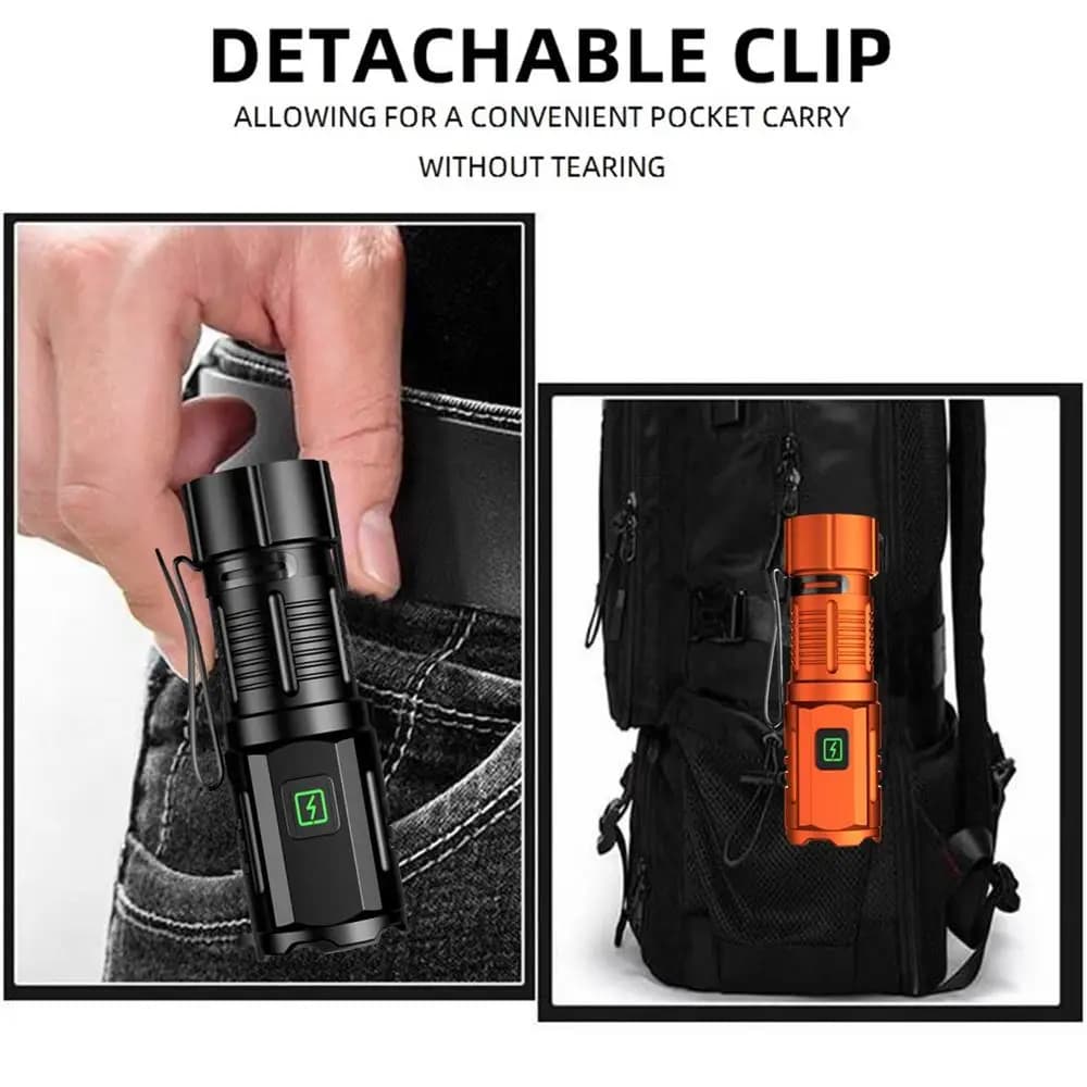 6500K 3x Led Mini paume petite lampe de poche USB Rechargeable Portable aimant torche en plein air r