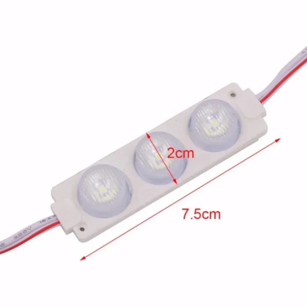 20 pièces Super lumineux 3 LED Module lumières 12V extérieur étanche pour magasin publicité panneau 