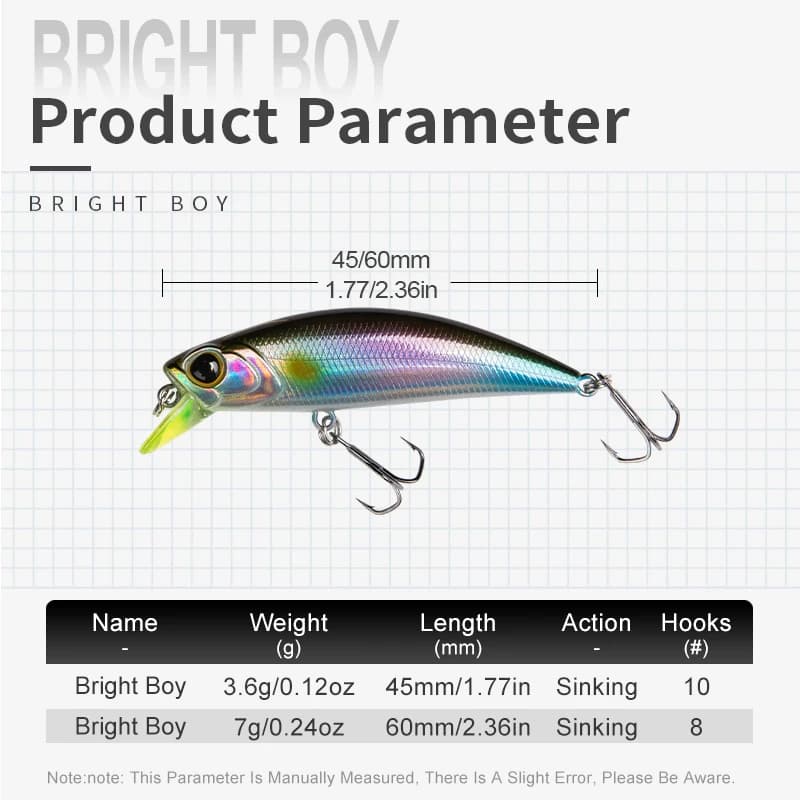 Kingdom coulant méné leurre de pêche 45mm 60mm coulée lointaine artificielle dur Wobbler manivelle c