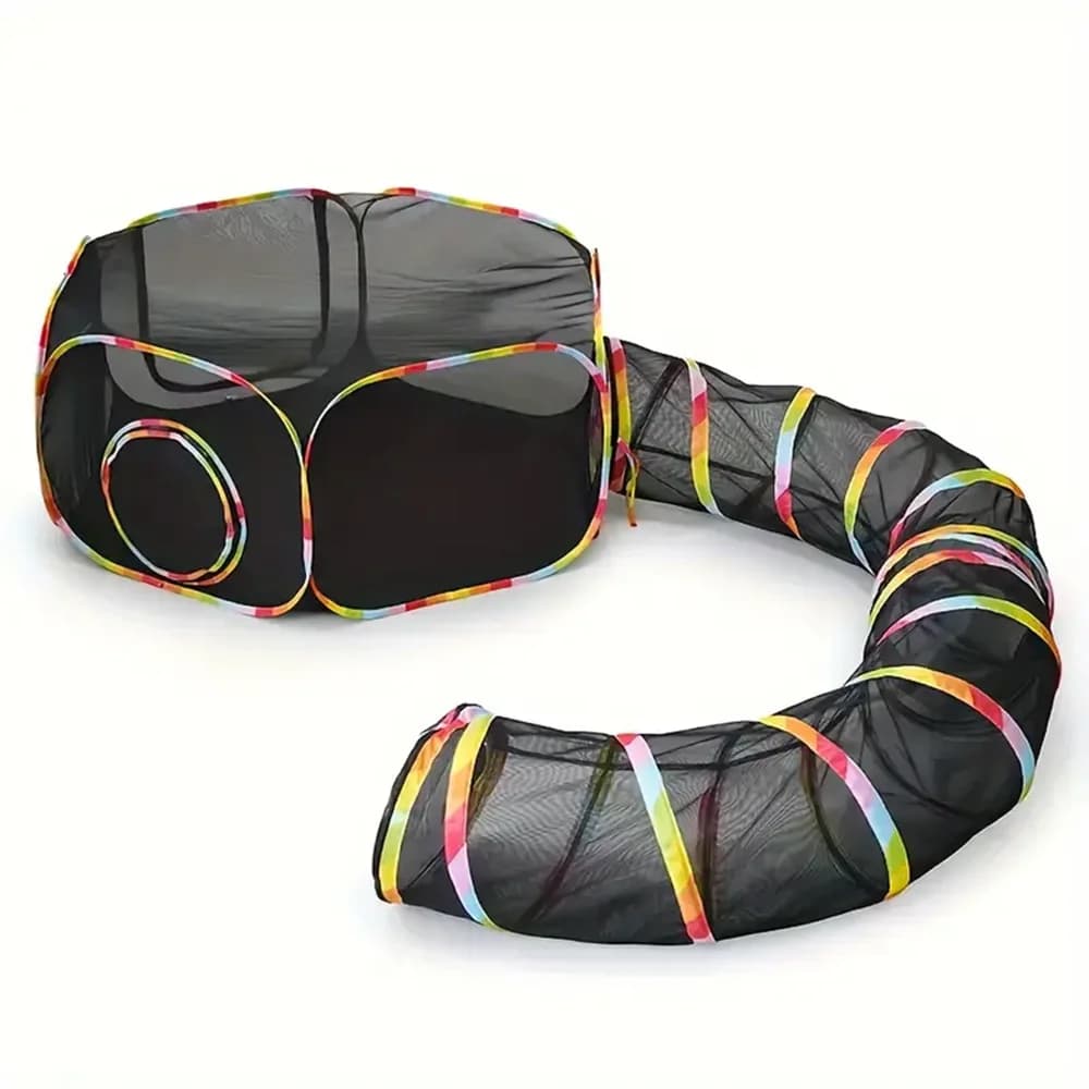 Aire de jeux extérieure Cage pour chat Tunnel pour chat extérieur tente pour chat Portable avec sac 