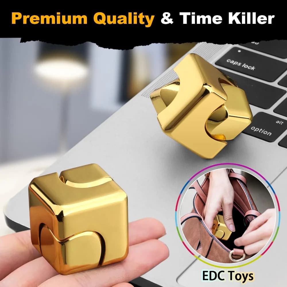 Alliage Cube Spinner doigt Gyroscope Fidget Anti-Stress jouets adulte bureau maison voyage Portable 