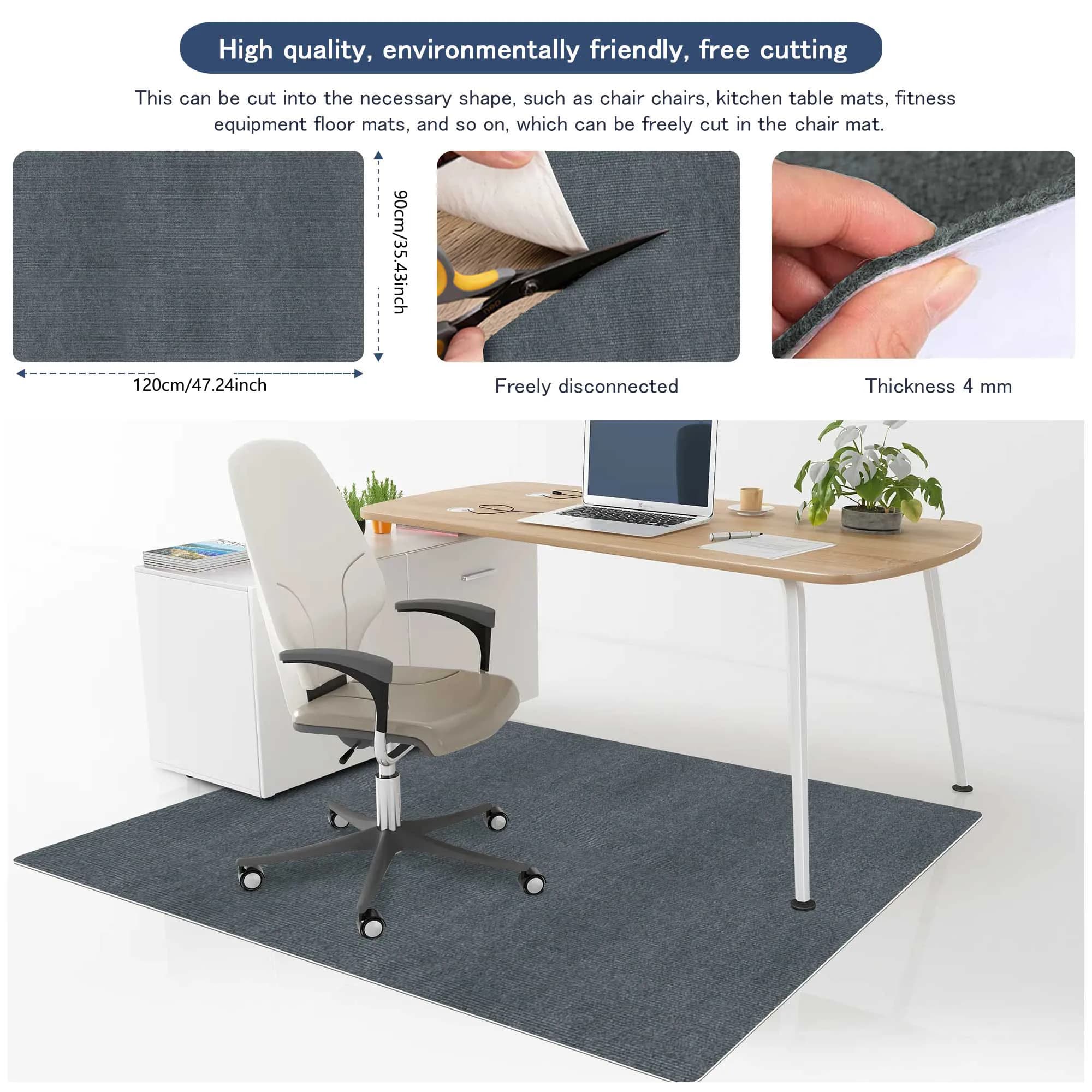 Keilymat 90x120cm tapis de chaise travail en bois dur bureau tapis de chaise roulante ordinateur cha