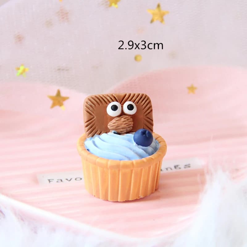 Gâteau de père noël crème glacée, décor de noël, figurine de dessin animé créative, ornement Miniatu