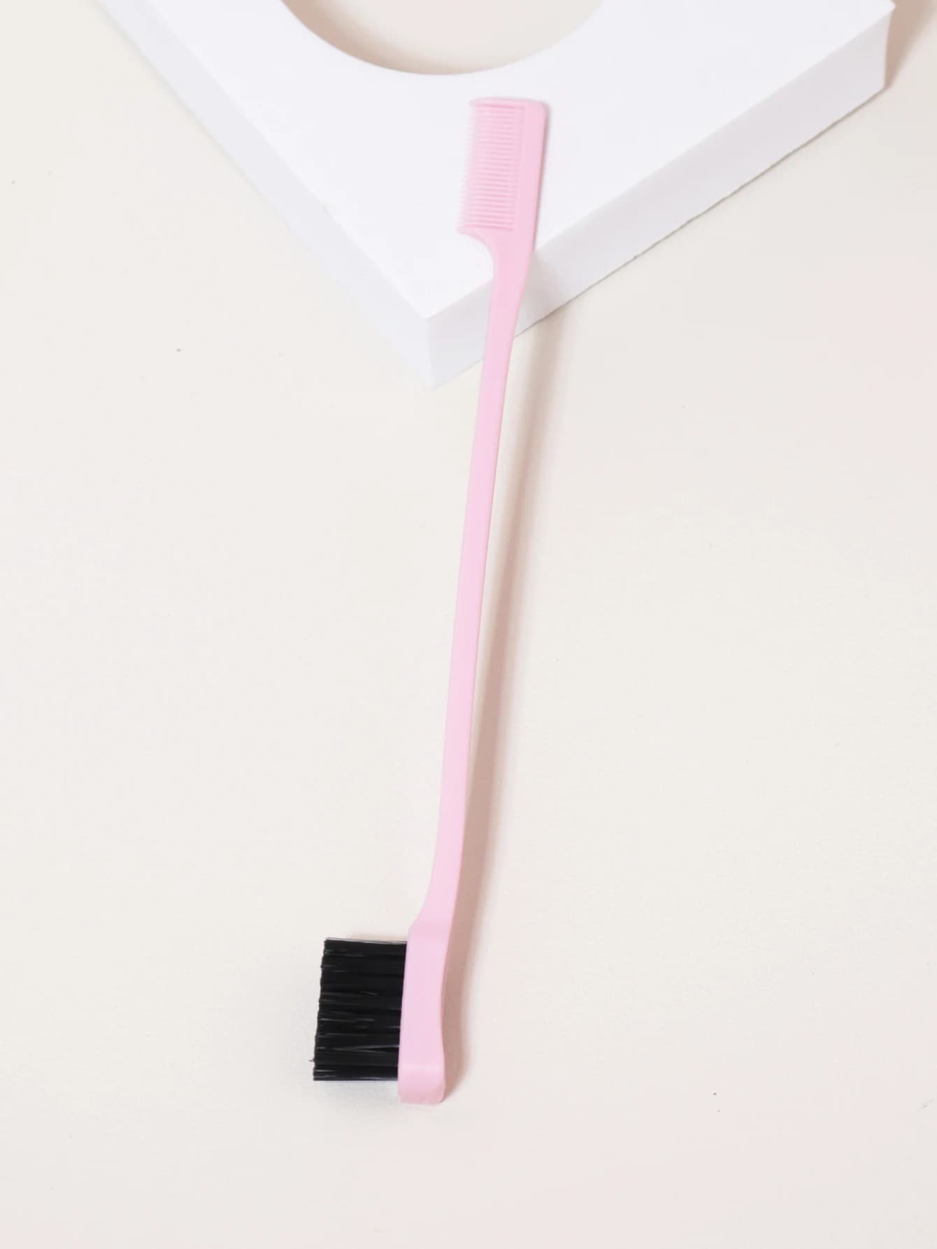 Peigne à cheveux, brosse à sourcils, double face, contrôle des bords, brosse arrière, outil de coiff