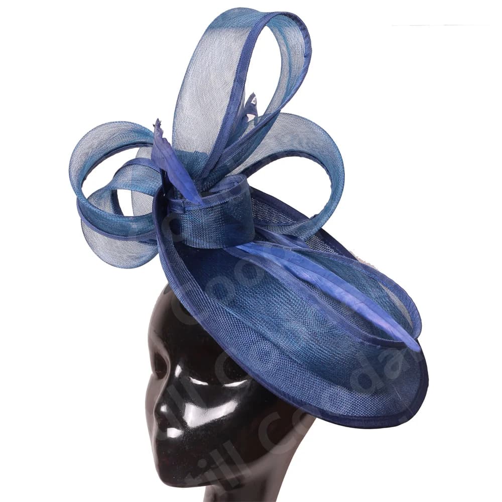 Mariée mariage maille fascinateurs église chapeau dames femmes Derby grand fascinateur chapeaux fête