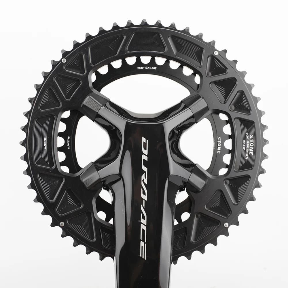 STONE-Double plateau BCD 110mm, 4 boulons pour vélo de route 105 R7100 Ultegra R8100 R9200 Dura Zan