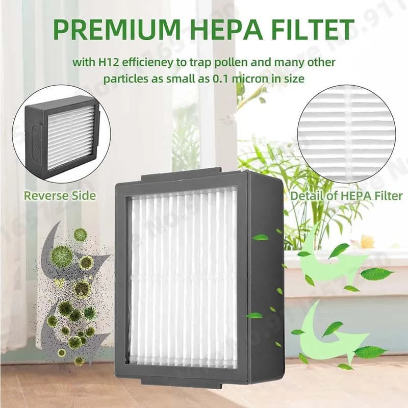 Sac à poussière avec filtre Hepa pour brosse latérale principale, pièces de rechange pour aspirateur