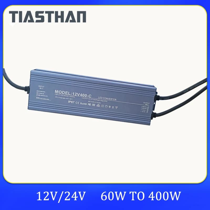 Alimentation à découpage AC 170V-265V à DC 12V 24V 36W 200W 400W 500W, transformateur de lumière LED