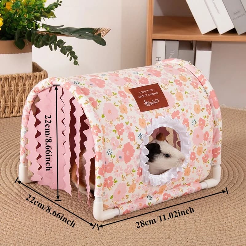 Lit cachette pour petits animaux, maison douce pour animaux de compagnie avec entrée ouverte, coins 