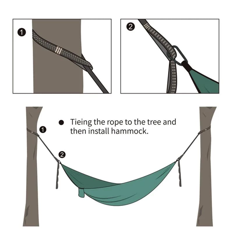 Sangles de hamac à roulement élevé, 2 pièces, corde en Polyester de 600lb pour le Camping en plein a