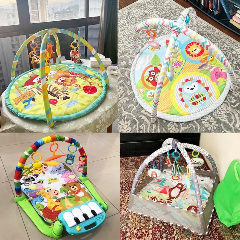 Cadre de Fitness pour bébé, tapis de jeu pour enfants, couverture rampante, tapis de jeu pour nourri