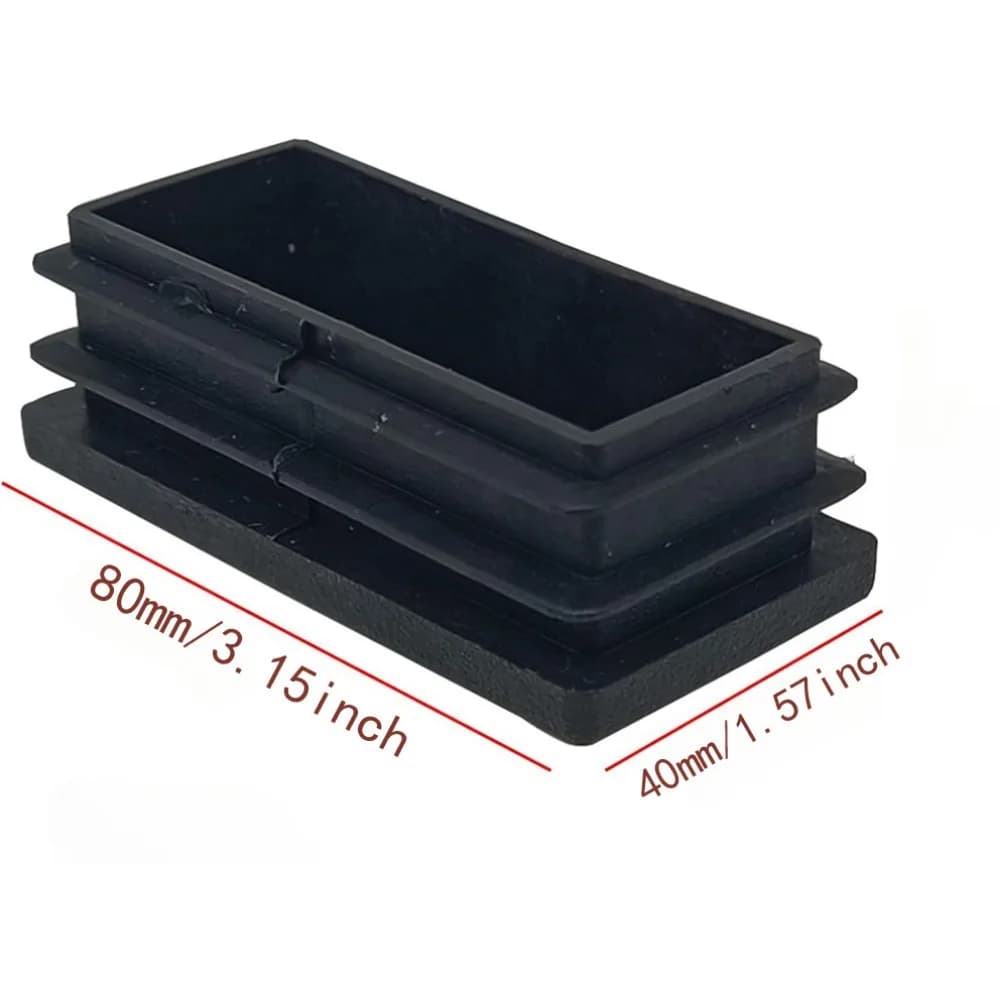 Bouchons de trou rectangulaires en plastique, 10 pièces, inserts de bouchons et bouchons de tuyaux, 