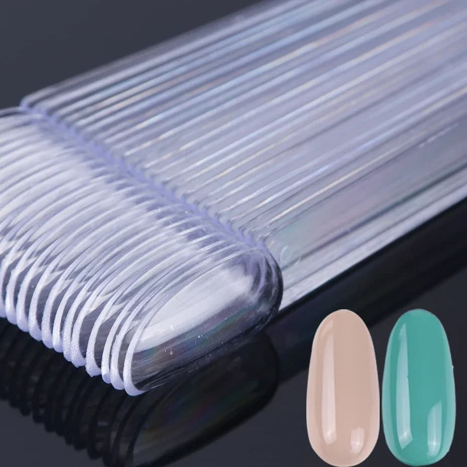Embouts d'affichage pour faux ongles, 50 pièces, tableau de couleurs naturel clair, Style éventail o