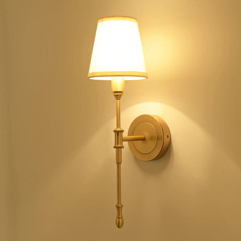 Lampe nordique en cuivre lampe murale rurale pour miroir décoratif chambre couloir escaliers appliqu