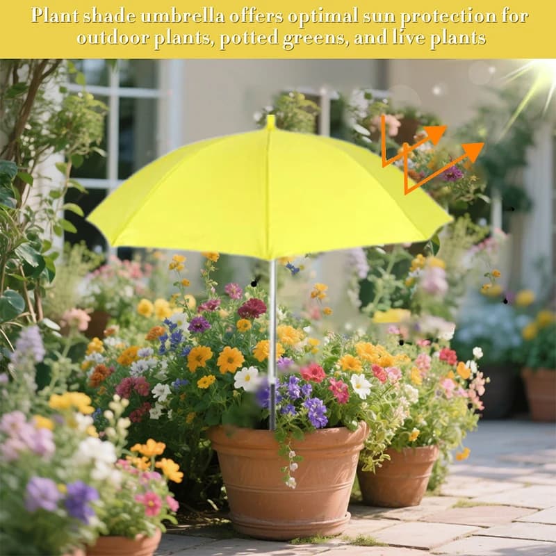 Paquet de 3 parapluies pour plantes améliorées pour plantes d'extérieur, parapluie d'ombrage de jard
