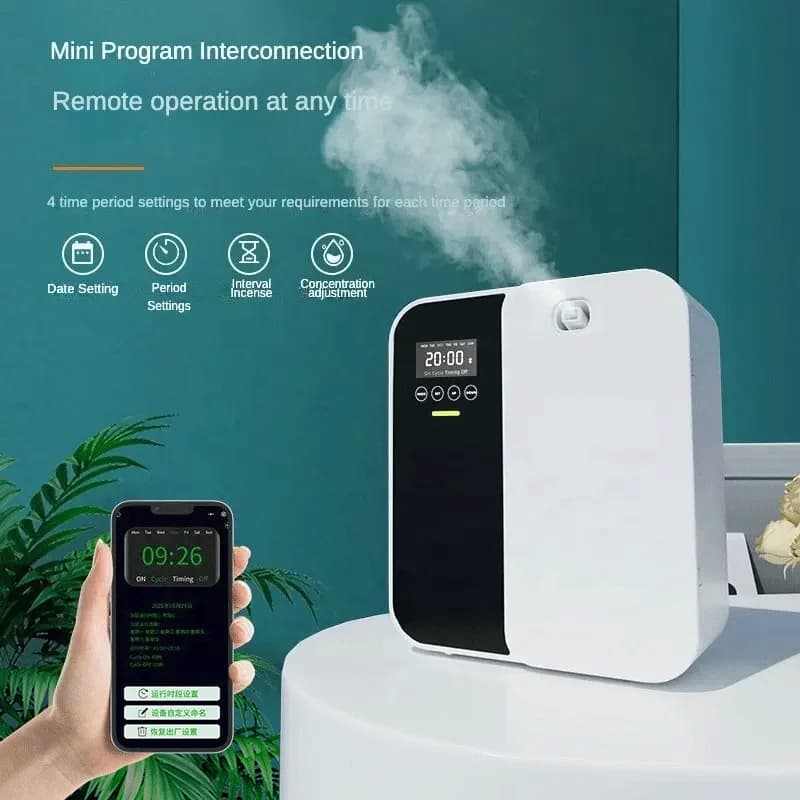 Diffuseur de parfum mural 1000m3, diffuseur d'huiles essentielles Bluetooth, odeur électrique pour m