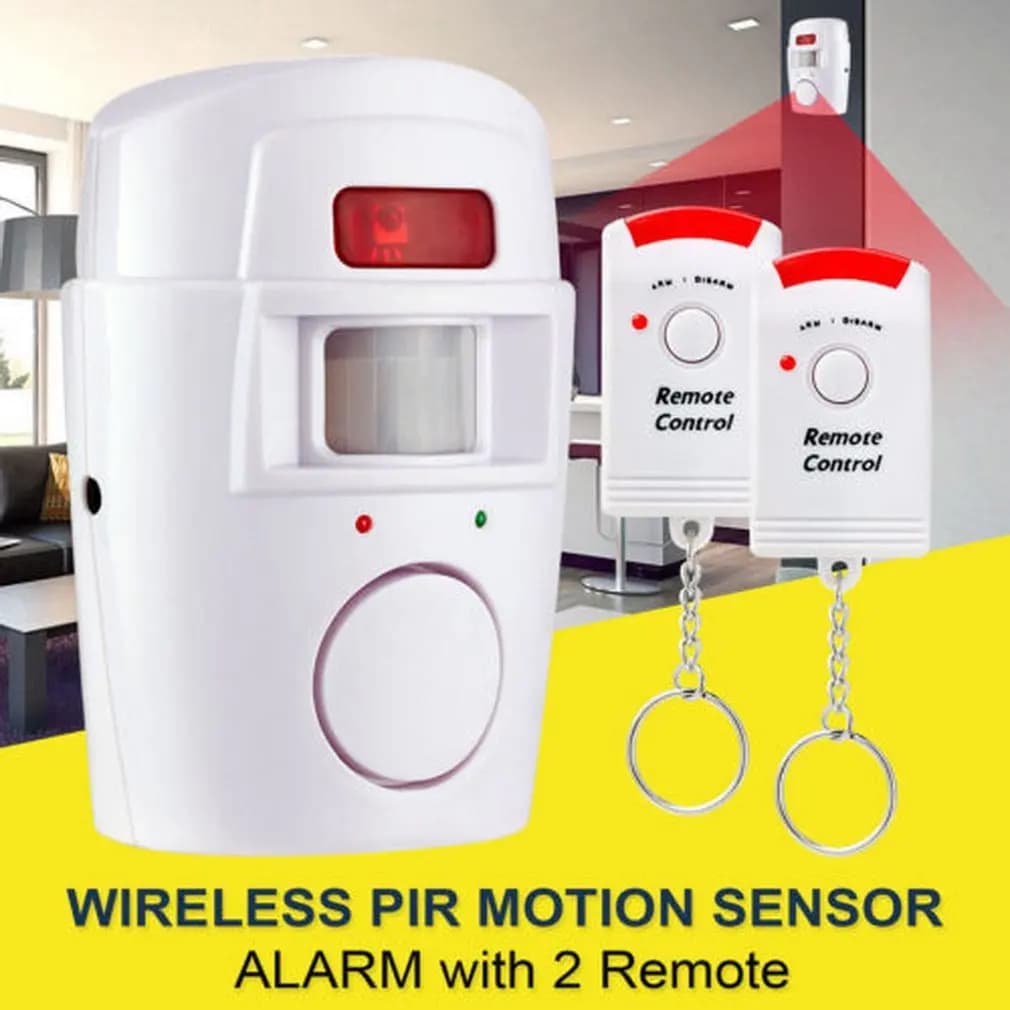 Détecteur de mouvement sans fil avec télécommande pour système de protection intérieur/extérieur, ma