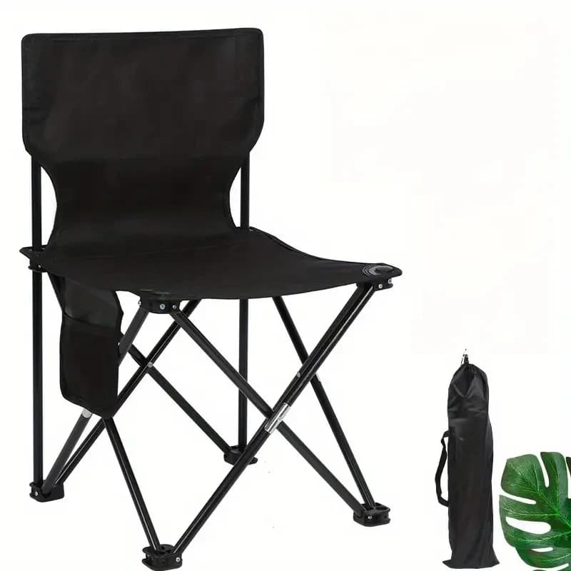Chaise pliable d'extérieur, chaise de Camping avec poche latérale, chaises de pique-nique en tissu O