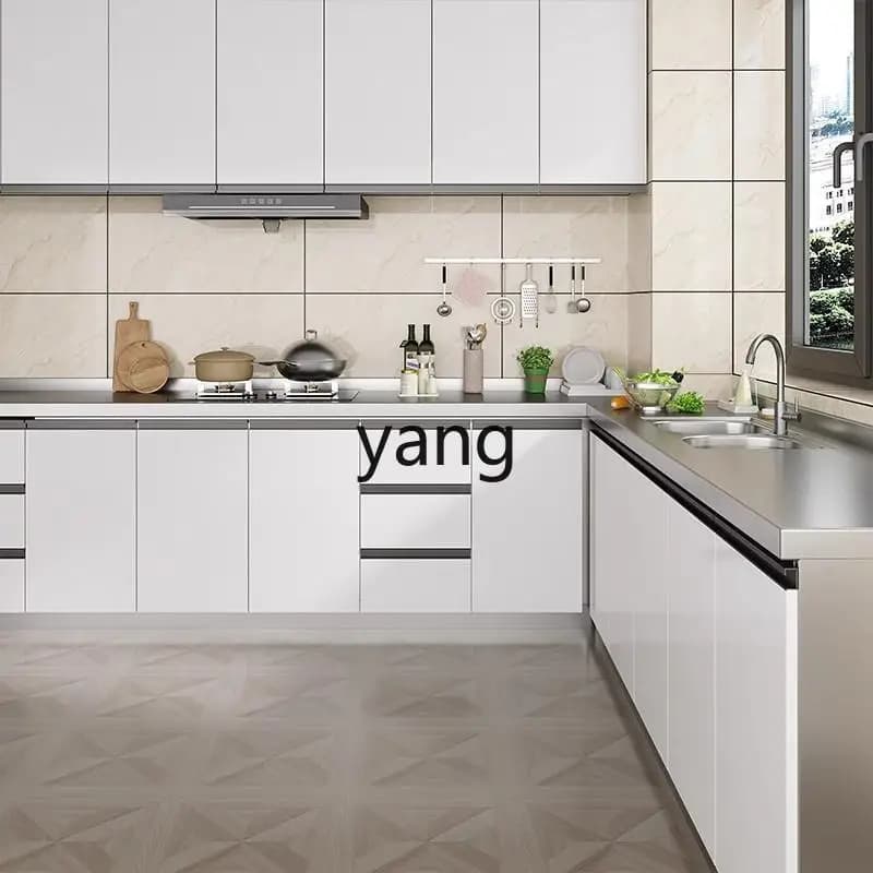 LTT – armoire de cuisine en acier inoxydable, évier, poêle de rangement simple intégré