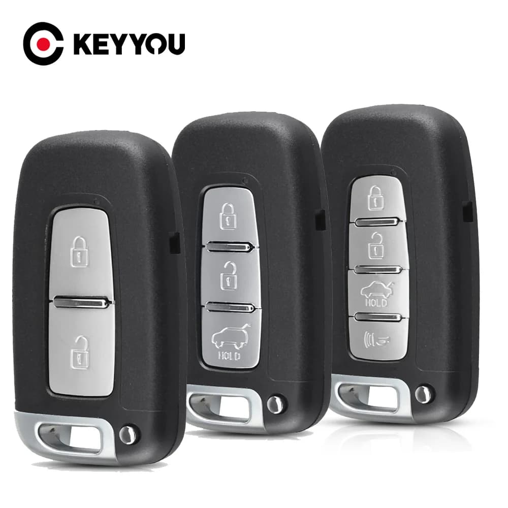 KEYYOU 2/3/4 boutons coque de clé télécommande de voiture intelligente pour Hyundai IX35 Sonata 8 El