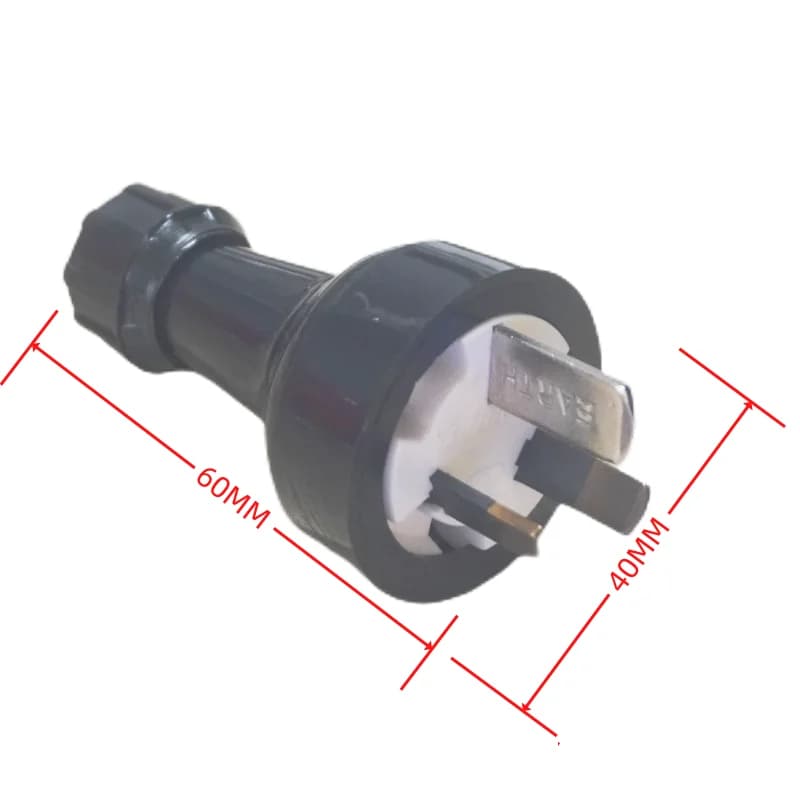 Adaptateur d'alimentation électrique approuvé SAA Australie AU 3 broches, prise mâle, prise de coura