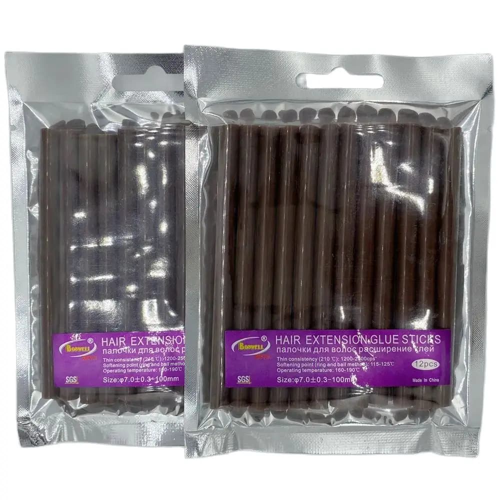 24 PCS/Lot bâtons de colle d'extension de cheveux jaunes bâton de colle thermofusible pour extension