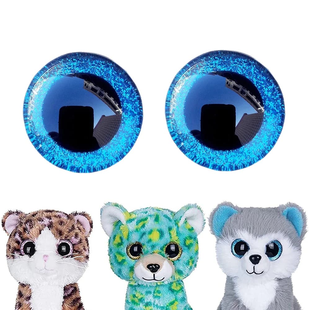 Yeux de sécurité en plastique 3D, 20 pièces, pour jouets au Crochet, poupées en peluche Amigurumi à 