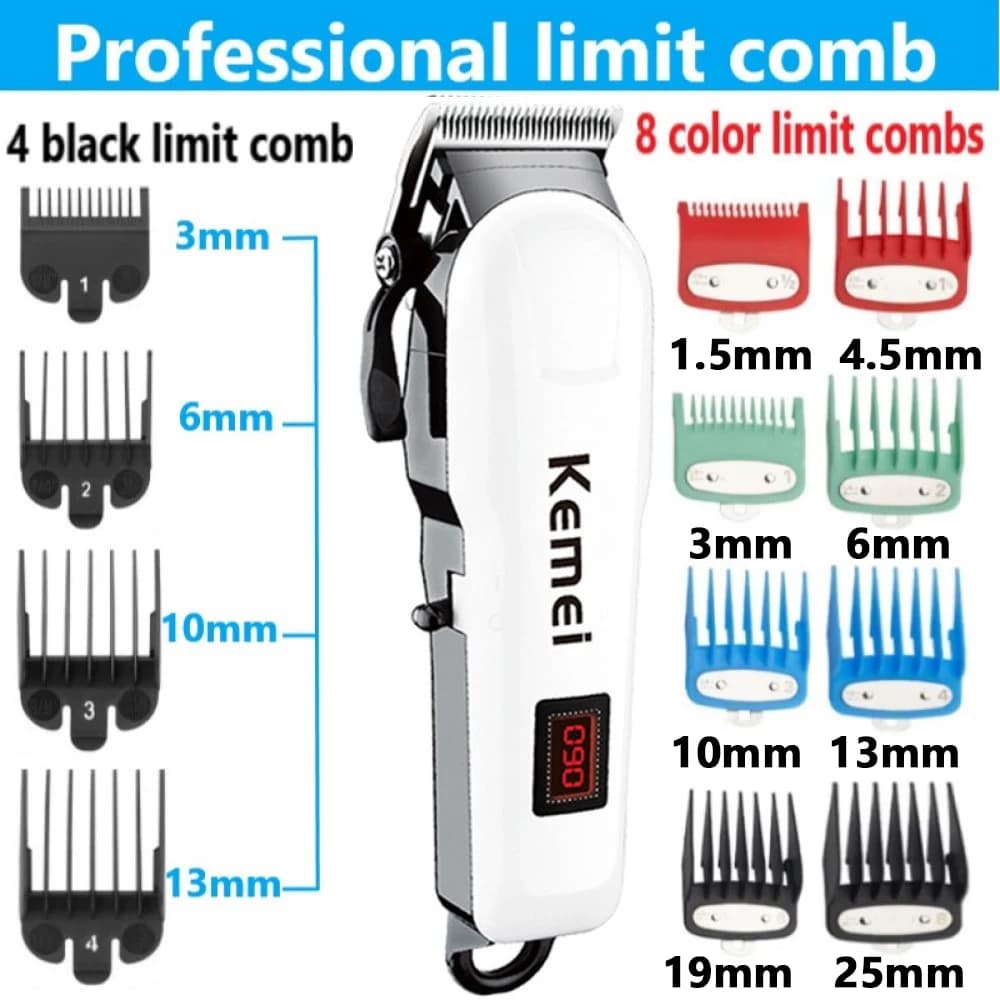 Peignes de guide de coupe de peigne de limite professionnel, ensemble pour la tondeuse à cheveux de 