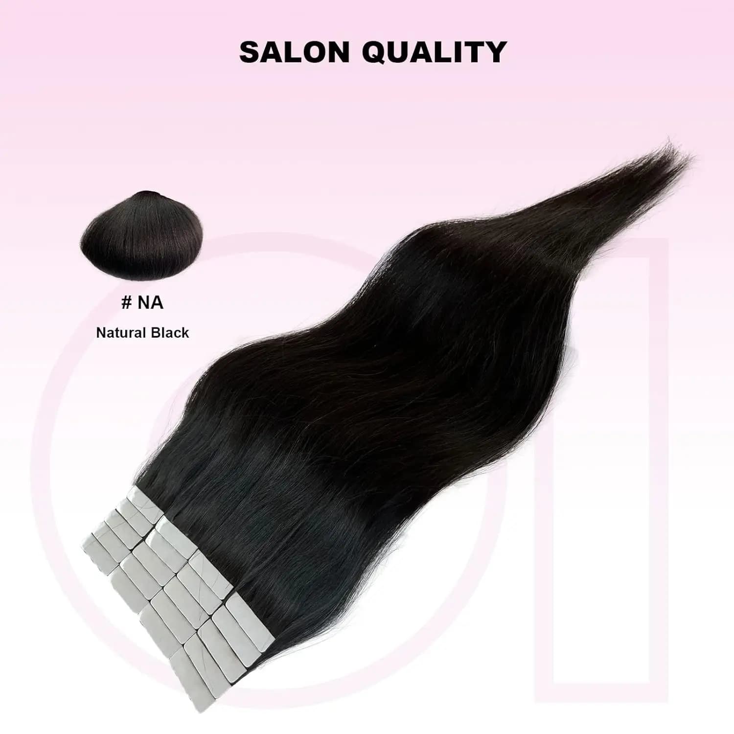 Extensions de Cheveux 100% Naturels Brésiliens Remy Lisses avec Colle Adhésive pour Femme, 50g, 20 P