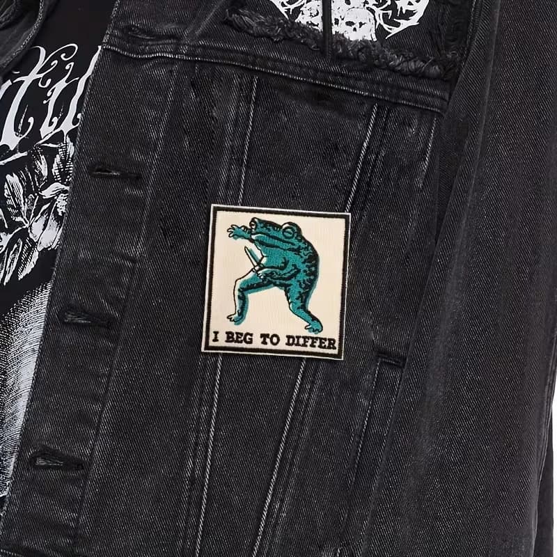 Patch brodé I Beg To Different, 1 pièce, Badge d'avertissement humoristique, cadeau pour vêtements, 