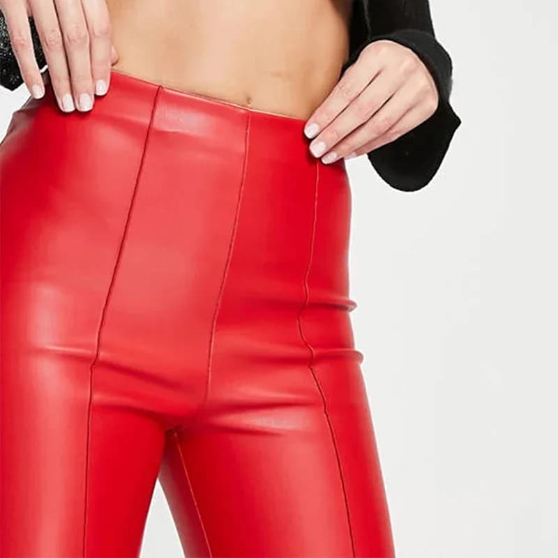 Pantalon taille haute en simili cuir pour femmes, pantalon crayon Sexy, collants slim en PU, tenue é