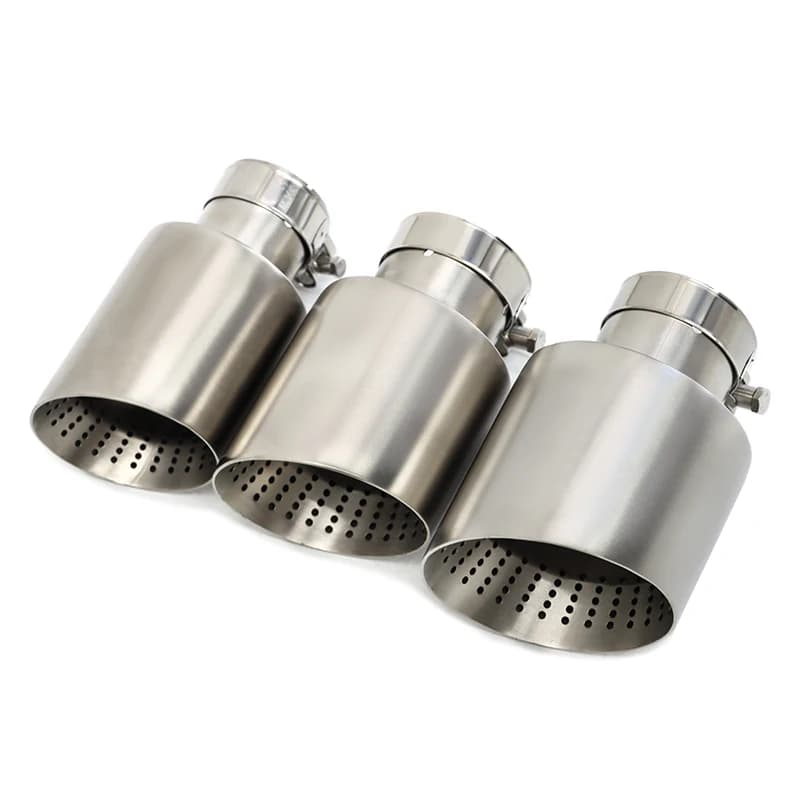 1 pièces mat en acier inoxydable système de pointe d'échappement de voiture tuyau d'échappement univ