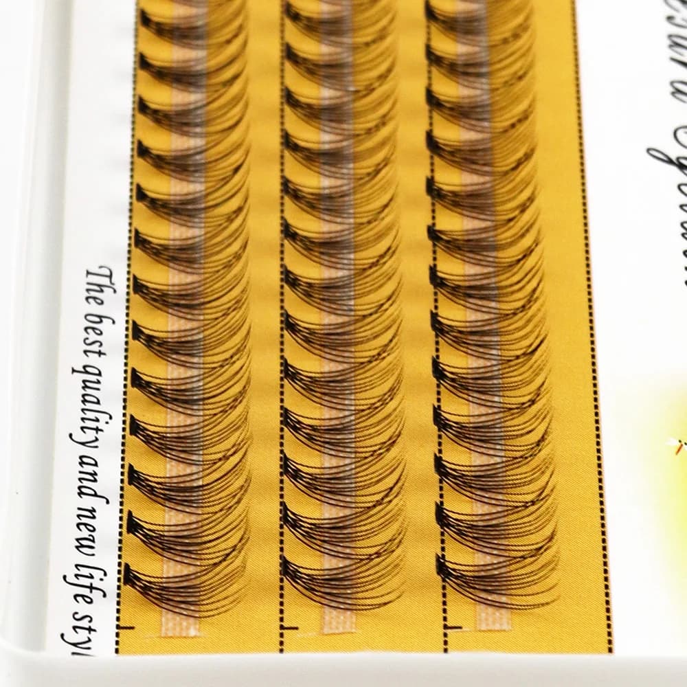 1 boîte/60 paquets de cils de vison naturel 3D russe extension de cils individuelle 10D grappe de ci