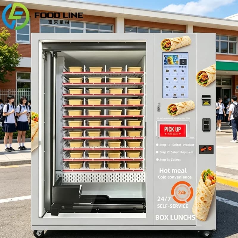 Distributeur automatique de repas chauds entièrement automatisé, distributeur commercial de repas ch