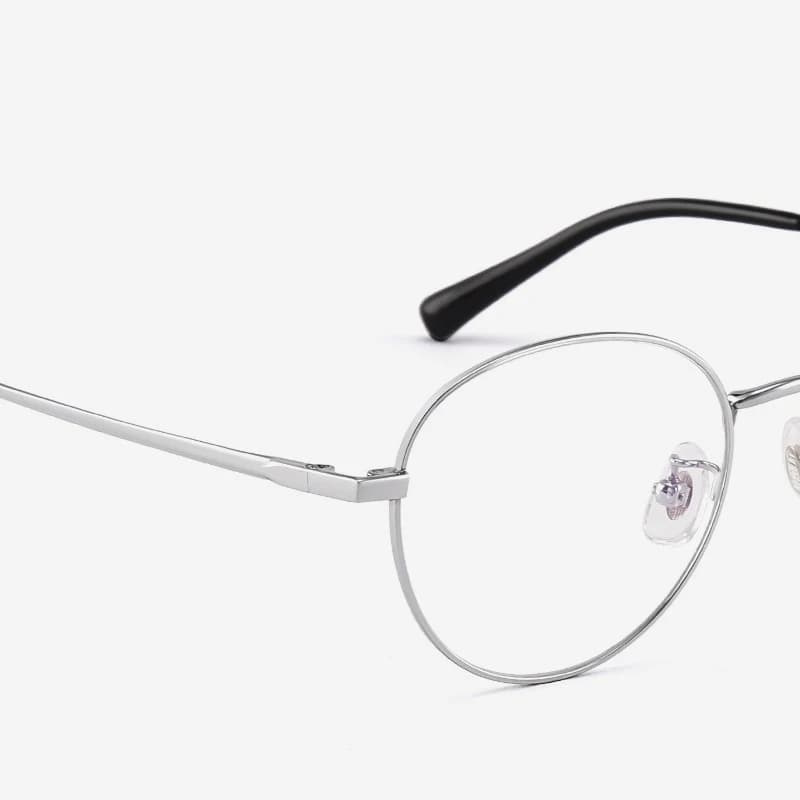 BCLEAR-Lunettes rétro rondes en titane pour hommes et femmes, monture complète, lunettes de myopie, 