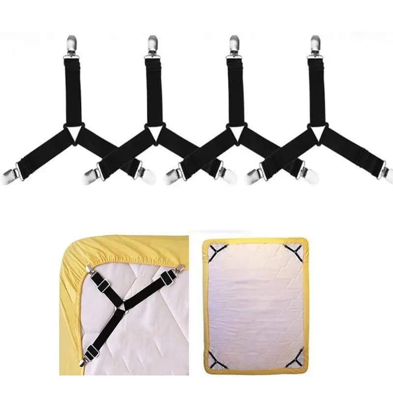 Attaches élastiques pour drap de lit, 4 pièces/lot, gadgets de support pour drap de lit, clip de cou