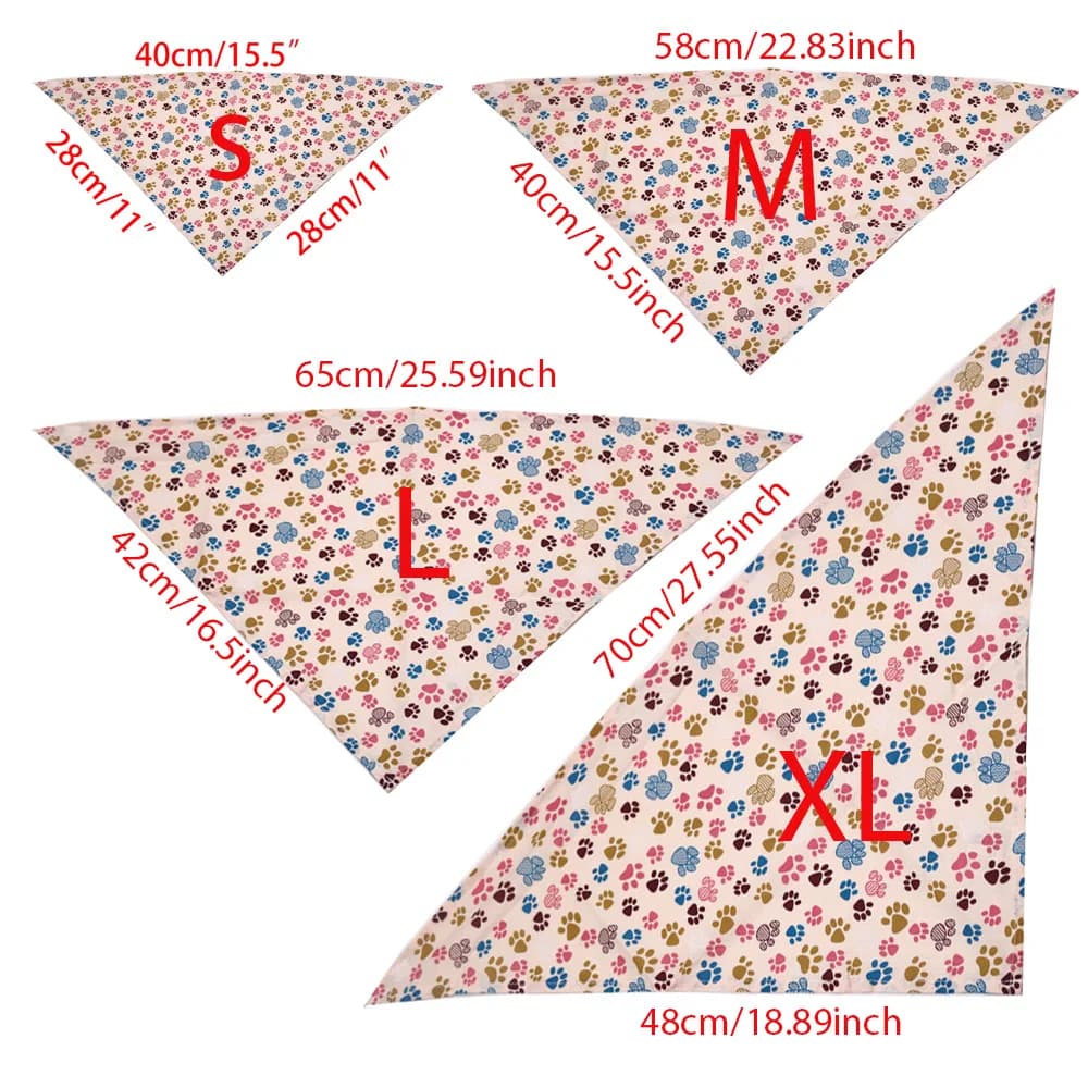 10/40/80 pièces 4 Types de tailles Bandana pour chien 100% coton respirant moyen grand accessoires p